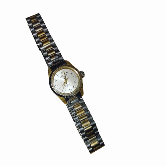 Samuel Gassan Ronda Matic 4138 Automatic Watch Vintage1980s Two Tone Bracelet main image 5